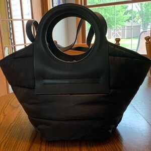 Hereu Leather Nylon Black Bag